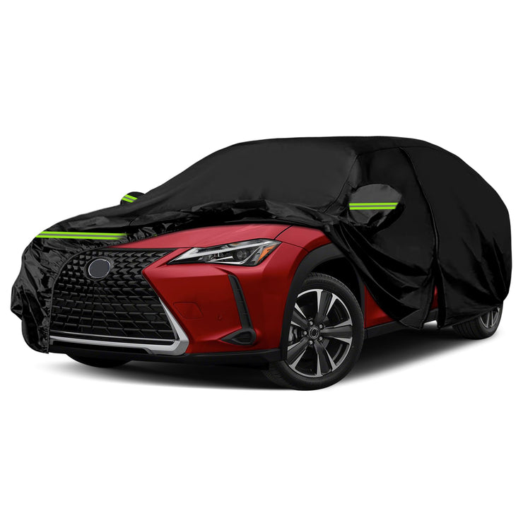 Waterproof Car Cover Replace for 2019-2024 Lexus UX250h UX300e UX 200, 6 Layers All Weather Full Car Covers with Zipper Door & Windproof Bands Outdoor Cover for Car Snow Rain Dust Protection