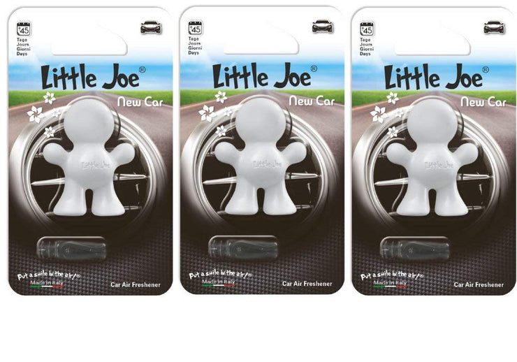 Little Joe Set of 3 Air Freshener Up to Zi 45 Days Fresh Air in Car, Truck, Office, Home, Wardrobe etc. (White/New Car)