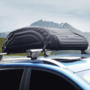 TANGZON 14 Cubic Feet Car Roof Box, 400L Foldable Car Top Roofbag with Storage Bag, 4 Reinforced Straps & Anti-Slip Bottom, Waterproof Hard Rooftop Cargo Carrier Storage Box for Tents Luggage