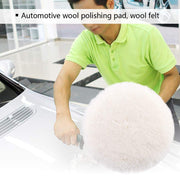 Car Body Wool Polishing Pad, 1 Pc 3-7 Inch Car Soft Wool Polishing Pad Auto Woolen Buffing Waxing Pad Car Polisher Buffer(6'') Cosmetic Restoration Tools