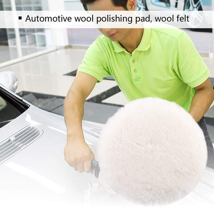 Car Body Wool Polishing Pad, 1 Pc 3-7 Inch Car Soft Wool Polishing Pad Auto Woolen Buffing Waxing Pad Car Polisher Buffer(6&