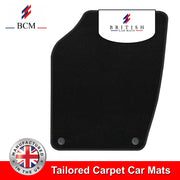 BCM - Tailored Car Floor Mats - Fabia 2015-2021 - Black Carpet - Anti Slip Mat - Non Slip Car Floor Mat, Fitted With Clips & Granulated Backing - 4 Pc Floor Set Only