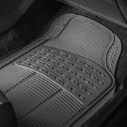 4 Piece Rubber Car Mats Heavy Duty Waterproof Rubber Car Mats Set,Universal Black Car Mat Floor Mat for Cars Commercial Vehicles and Uber Drivers