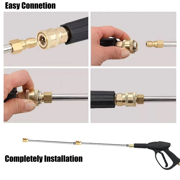 2 PCS Pressure Washer Lance Extension, 13.4"/34cm Power Washer Lance Extension, 1/4 Inch Quick Connect