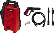 Einhell High-pressure cleaner TC-HP 90 (1200 W, max. 90 bar, output max. 372 l/h, carry-handle, water connection + integrated filter, complete with gun, hose, lance + nozzle)