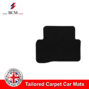 BCM - Tailored Car Floor Mats –C Class 2014-2021 - Black Carpet - Anti Slip Mat - Non Slip Car Floor Mat, Fitted With Clips & Granulated Backing - 4 Pc Floor Set Only