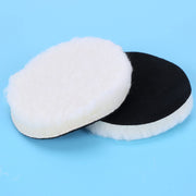 Olivine 10 Pcs 125 Mm Car Polishing Pad 5 Inch Inch Polish Waxing Pads Wool Polisher Bonnet Car Paint Care Wool Polishing Pad, White