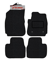 Precision - Tailored Car Mats - Intended for Citroen C4 Cactus 2014-2022 - 4 Piece Set - Non-Slip Floor Mats - Black Carpet - Black Binding - Fittings Clips - SFP