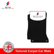 BCM - Tailored Car Floor Mats –C Class 2014-2021 - Black Carpet - Anti Slip Mat - Non Slip Car Floor Mat, Fitted With Clips & Granulated Backing - 4 Pc Floor Set Only