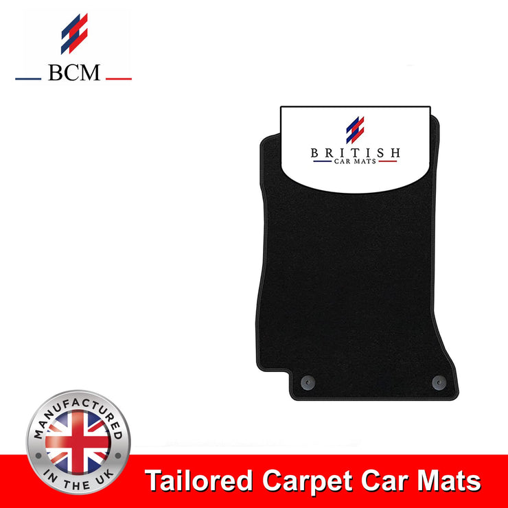 BCM - Tailored Car Floor Mats –C Class 2014-2021 - Black Carpet - Anti Slip Mat - Non Slip Car Floor Mat, Fitted With Clips & Granulated Backing - 4 Pc Floor Set Only