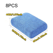 Car Wash Sponge, Microfibre Wax Applicator Pads 8pcs Car Detailing Sponges 12x8x4cm Washable Soft Foam Application Pads for Polish