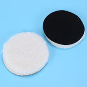 Olivine 10 Pcs 125 Mm Car Polishing Pad 5 Inch Inch Polish Waxing Pads Wool Polisher Bonnet Car Paint Care Wool Polishing Pad, White