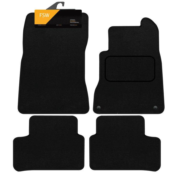 FSW - Tailored Mats - Fits MERCEDES A Class 2019 Onwards - Black Carpet - Anti Slip Mat - Non Slip Car Floor Mat, Fitted With Clips & Granulated Backing - 4 Pc Floor Mat Only