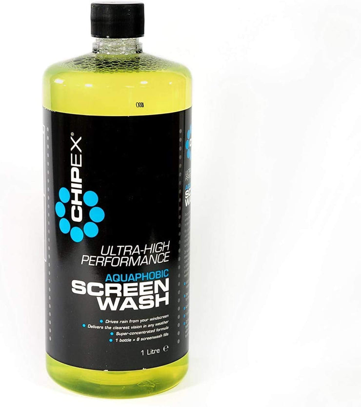 Chipex Concentrated Screenwash & Hydrophobic Windscreen Wiper Fluid - 1 Litre