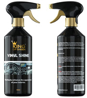 King of Sheen Vinyl Shine Car Dashboard Cleaner and Car interior Cleaner + Handy Vent Duster Brush, Effortlessly Enhance the Appearance of your Cars Interior, 500ml