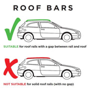 Summit SUM-003 Semi Universal Roof Bars (Pair of) to Fit Cars with Running Rails, Aluminium 1.35m in Length, Set of 2, one size, Silver