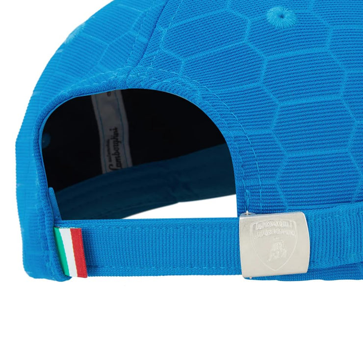 Automobili Lamborghini Blue Baseball Cap Official Merchandise Adjustable Branded Back Buckle