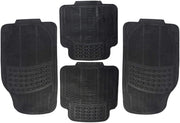 D.I.L™ 4PC Heavy Duty Universal All Weather Proof floor mats Black RUBBER Car Mat Set Non Slip & SUV Van