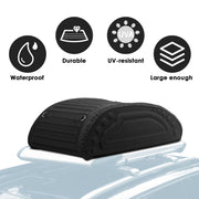 TANGZON 14 Cubic Feet Car Roof Box, 400L Foldable Car Top Roofbag with Storage Bag, 4 Reinforced Straps & Anti-Slip Bottom, Waterproof Hard Rooftop Cargo Carrier Storage Box for Tents Luggage