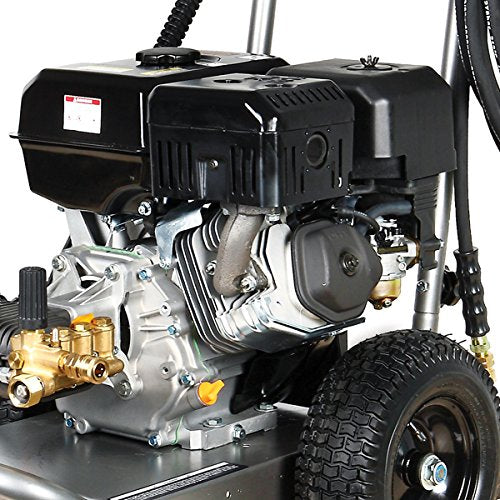 Hyundai Petrol Pressure Washer, 4000psi 420cc 15L/min with 15m Hose and Lance, 4 Nozzles, Turbo Nozzle & 3 Year Warranty