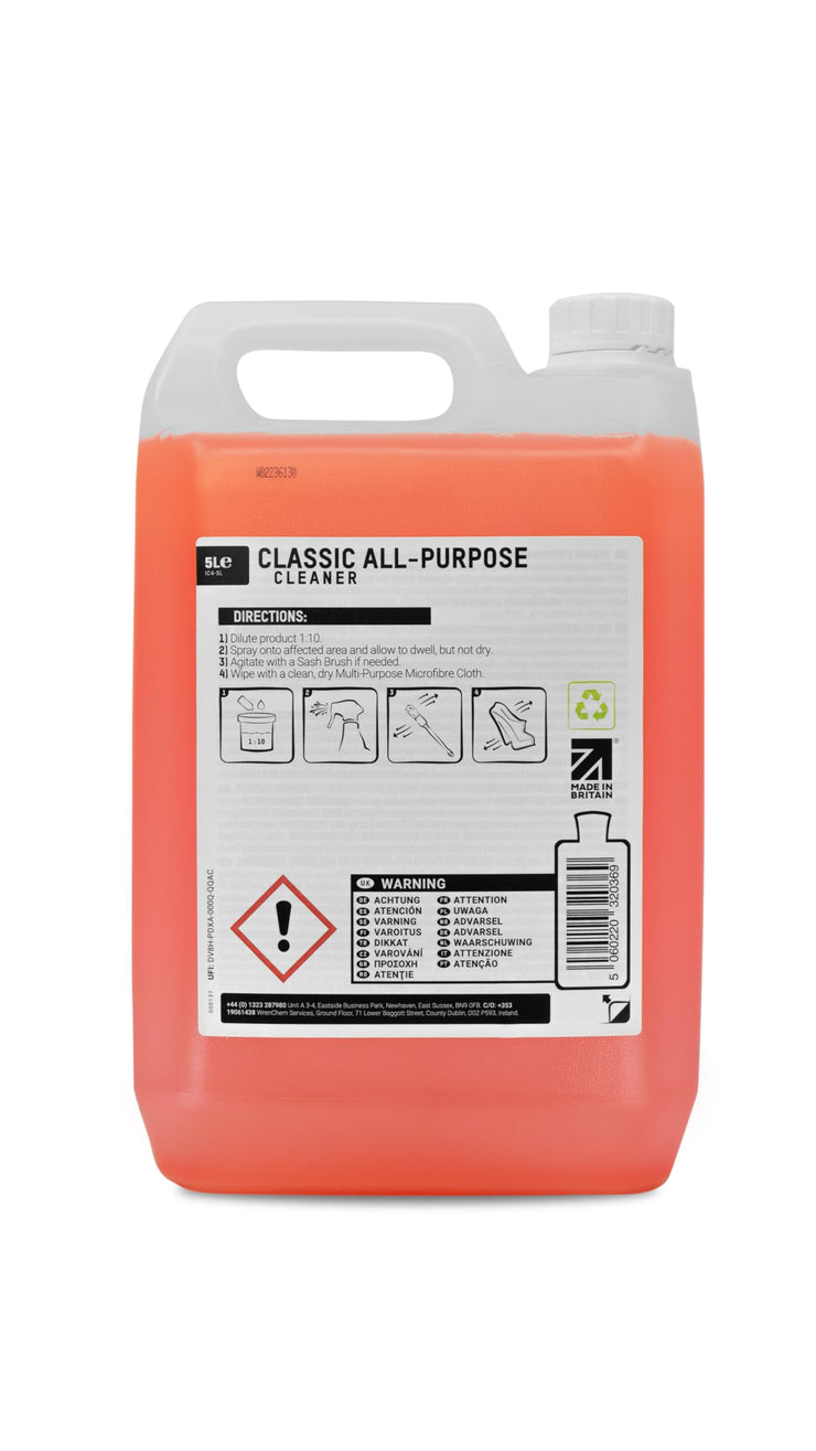 ValetPRO Classic All Purpose Cleaner - Emulsifies grime and makes it easy to remove - 5L