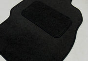 Fully Tailored Deluxe Car Mats to fit Renault Clio 2013-2019 - 4 Piece - Black Carpet - Black Trim - Heavy Duty Heel Pad - 20-3116