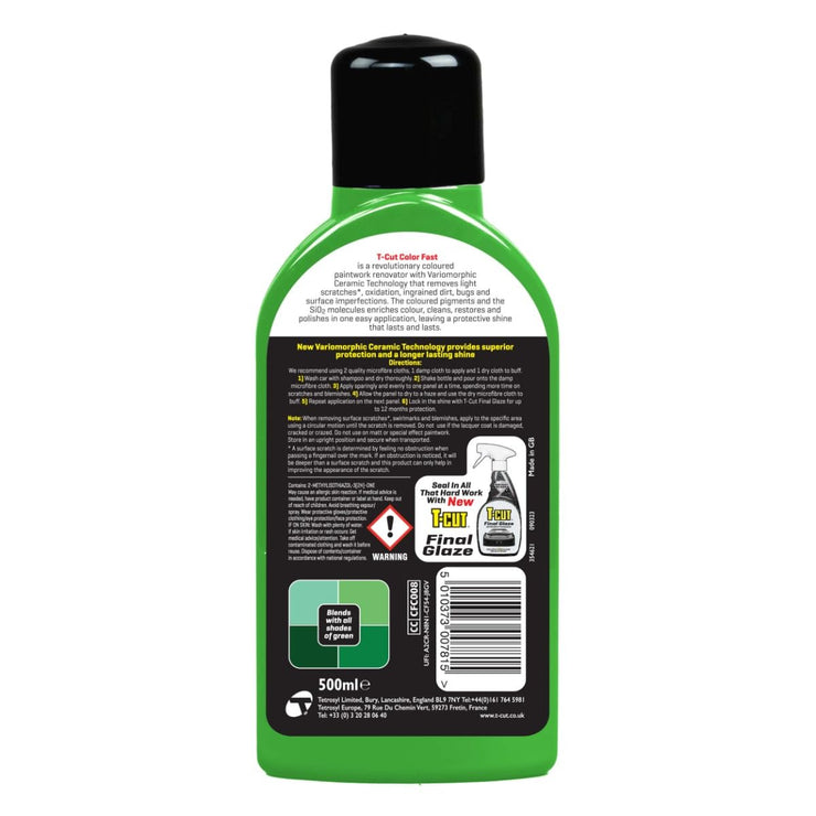 T-Cut Colour Fast 3-in-1 Paintwork Renovator, Dark Green, 500ml