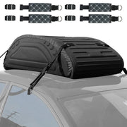 TANGZON 14 Cubic Feet Car Roof Box, 400L Foldable Car Top Roofbag with Storage Bag, 4 Reinforced Straps & Anti-Slip Bottom, Waterproof Hard Rooftop Cargo Carrier Storage Box for Tents Luggage