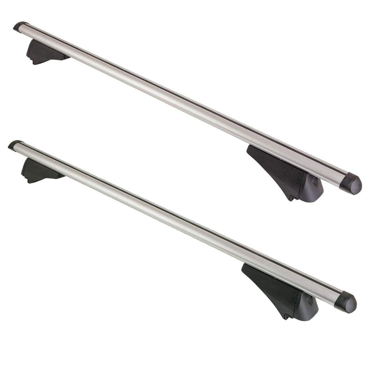 Summit SUM-004 Railing Roof Bars For Cars With Flush Rails, Aluminium, Locking, Set of 2-1.2m, Silver