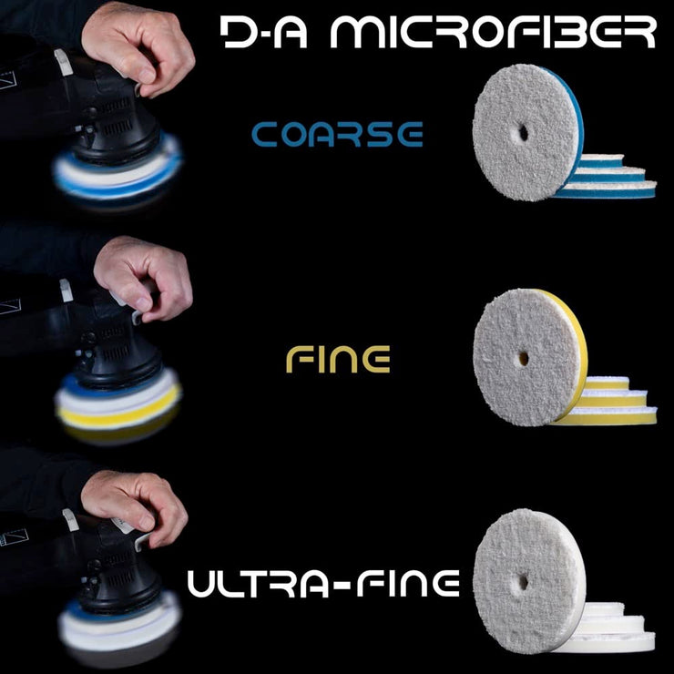 Rupes D-A COARSE, FINE, ULTRA-FINE microfibre pad in various sizes for polishing your car (80 mm, Ultra-Fine White)