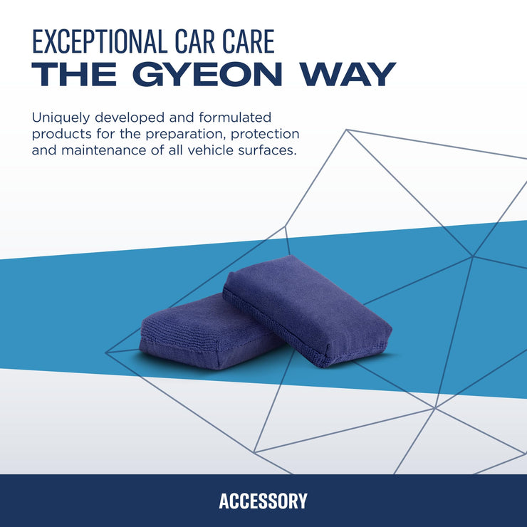 GYEON Q²M CoatingApplicator - Microfibre Applicator Pads for Precision Application of Ceramic Coatings - Double-Sided Microfibre Sponge 2 Pack