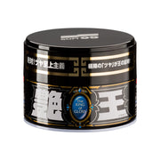 SOFT99 The King Of Gloss Dark 300g - Hard Car Wax Polish - Durable Synthetic Paintwork Protection and Hydrophobicity - Maximise the Gloss and Shine - Kit with an Applicator Pad