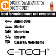 E-TECH C1 Cutting & Flatting Compound - Size: 500ml - Rapid cut 1000 grade compound