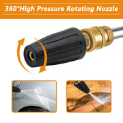 3000 PSI Rotating Turbo Nozzle Tips,1/4 Quick Connect Rotating Turbo Pressure Washer Nozzle for Cold Water Pressure Washers(030)