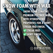 Dirtbusters Snow Foam Car Shampoo And Wax, Powerful Thick Foam Pre Wash Car Cleaner,Suitable For Cleaning All Vehicle Exteriors, Cherry (5L)