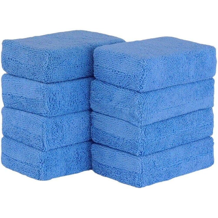 Car Wash Sponge, Microfibre Wax Applicator Pads 8pcs Car Detailing Sponges 12x8x4cm Washable Soft Foam Application Pads for Polish