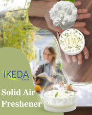 Ikeda Car Air Fresheners | Strong Scent Air Freshener | Car Fresheners with Odour Eliminator Technology | Long Lasting Fragrance Car Accessories | Air Freshener for Car, Home, Office (White Musk)