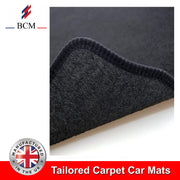 BCM - Tailored Car Floor Mats - Fabia 2015-2021 - Black Carpet - Anti Slip Mat - Non Slip Car Floor Mat, Fitted With Clips & Granulated Backing - 4 Pc Floor Set Only