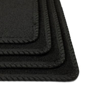 DB Bespoke - Tailored Car Mats - Compatible with Mercedes C Class 2015-2020 - Black Carpet - Non-Slip Carpet Mat - 4 pc Complete Car Floor Mats with 2 clips - Black