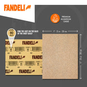 Fandeli | Multi-Purpose Sanding Paper | Assorted Grits (80,120,220) | 50 Sheets of 23 x 28 cm | Perfect for Sanding Metal and Sanding Wood | Hand Sanding | Orbital Sanders