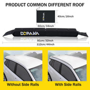 Kayak Roof Rack,Soft Roof Rack Pads,Universal Car Roof Rack for Surfboard/Ski/Kayak Paddle Board/Luggage Carrier System Include 2 Tie Down Straps,2 Tie Down Rope,2 Quick Loop Strap,and Storage Bag