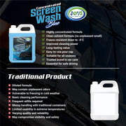 Jovs Screenwash 2x 5 Litre - Screen Wash for Cars, Windscreen - Concentrate & Effective to -4°C - Car Screen Washer Fluid & Windscreen Cleaner.