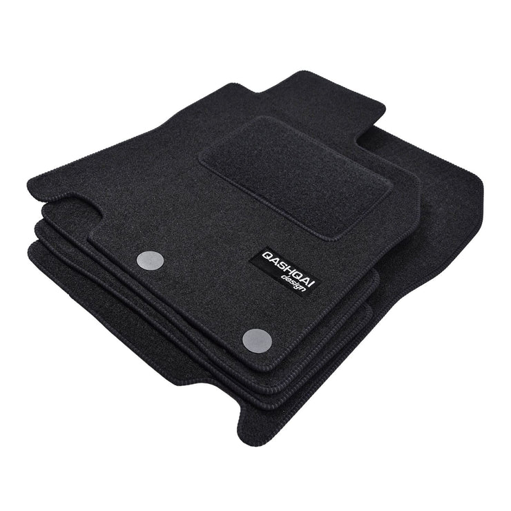 Logo Tailored Black floor Car Mats for Qashqai J11 2014-2021 4pcs