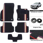 Crokomat Car Mats Fit Volkswagen VW Golf Mk7 / GTI 2013-2020 Tailored Deluxe Car Floor Mats Velour Carpet with Rubber Back Set of 5 Pieces Accessories 7.5 For 2013 2014 2015 2016 2017 2018 2019 2020