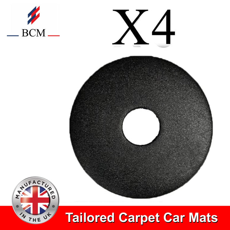 BCM - Tailored Car Floor Mats - Fabia 2015-2021 - Black Carpet - Anti Slip Mat - Non Slip Car Floor Mat, Fitted With Clips & Granulated Backing - 4 Pc Floor Set Only