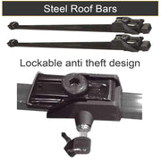 Shield Autocare Steel Roof Bars Universal Lockable Anti Theft Car Roof Bars For Cars With Raised Running Rails Locking Roof Bar with 2 keys