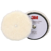 3M Perfect-It Random Orbital Wool Compounding Pad, Medium, White, 130 mm (5 in), 34121