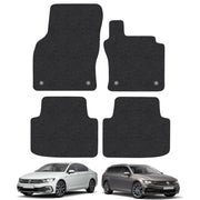 Car Mats for VW Passat (2015-2022) Tailored Fit Carpet Floor Mat Set Accessory Black Fully Custom Fitted 4 Pieces - Anti-Slip Backing & Black Trim Edging