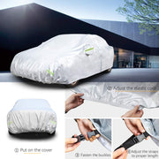 Amazon Basics Silver Weatherproof Car Cover - 150D Oxford, Sedans up to 480 cm