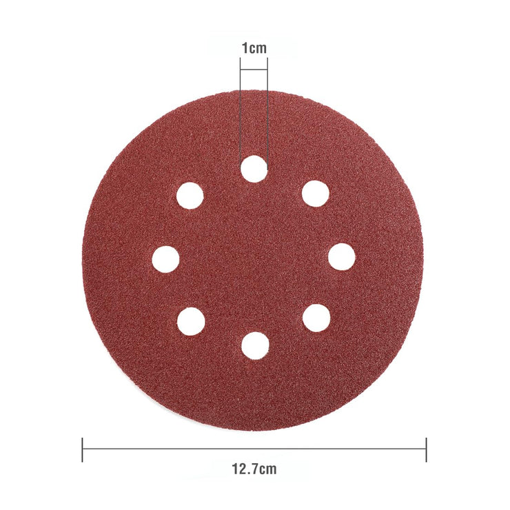 WORKPRO 150pcs Sanding Discs, 125mm/5-inch Sandpaper Set, Hook and Loop, 8 Holes, 60/80/100/120/150/180/240/320/400/600 Grits Assorted for Random Orbital Sander